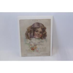 The Christian Herald, 1900 Calendar, March April, Chas W Lemon, Girl Painting,